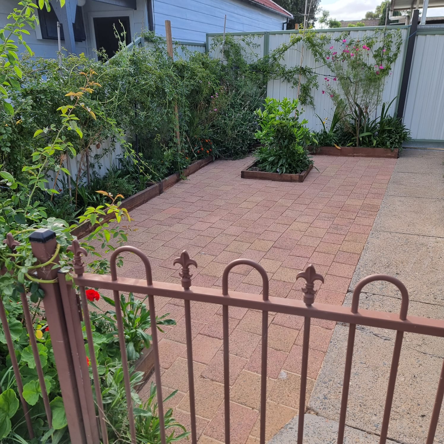 Clean driveway after pressure washing